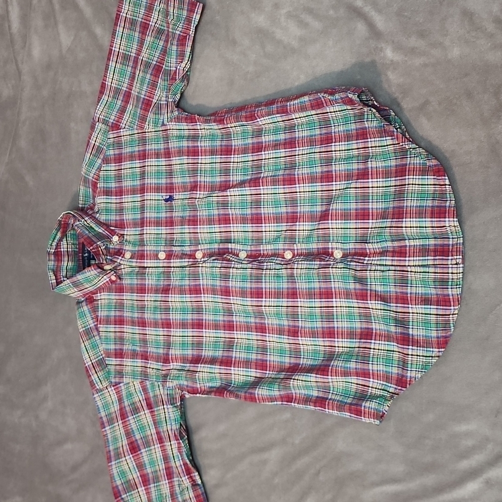 Ralph Lauren Boys button-down short sleeve size small 8/10